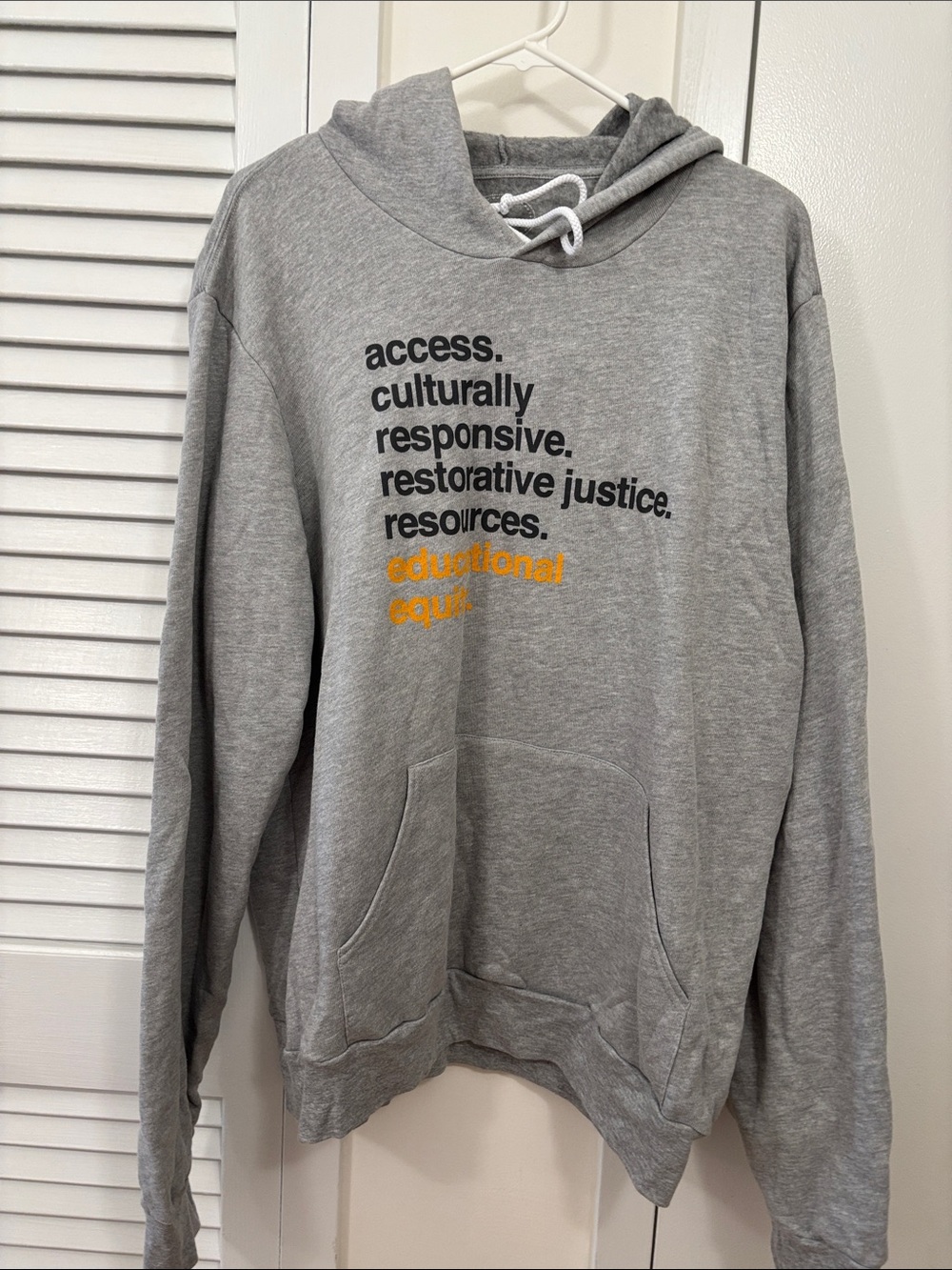 KindCotton Light Gray Crewneck Hoodie Sweatshirt Large